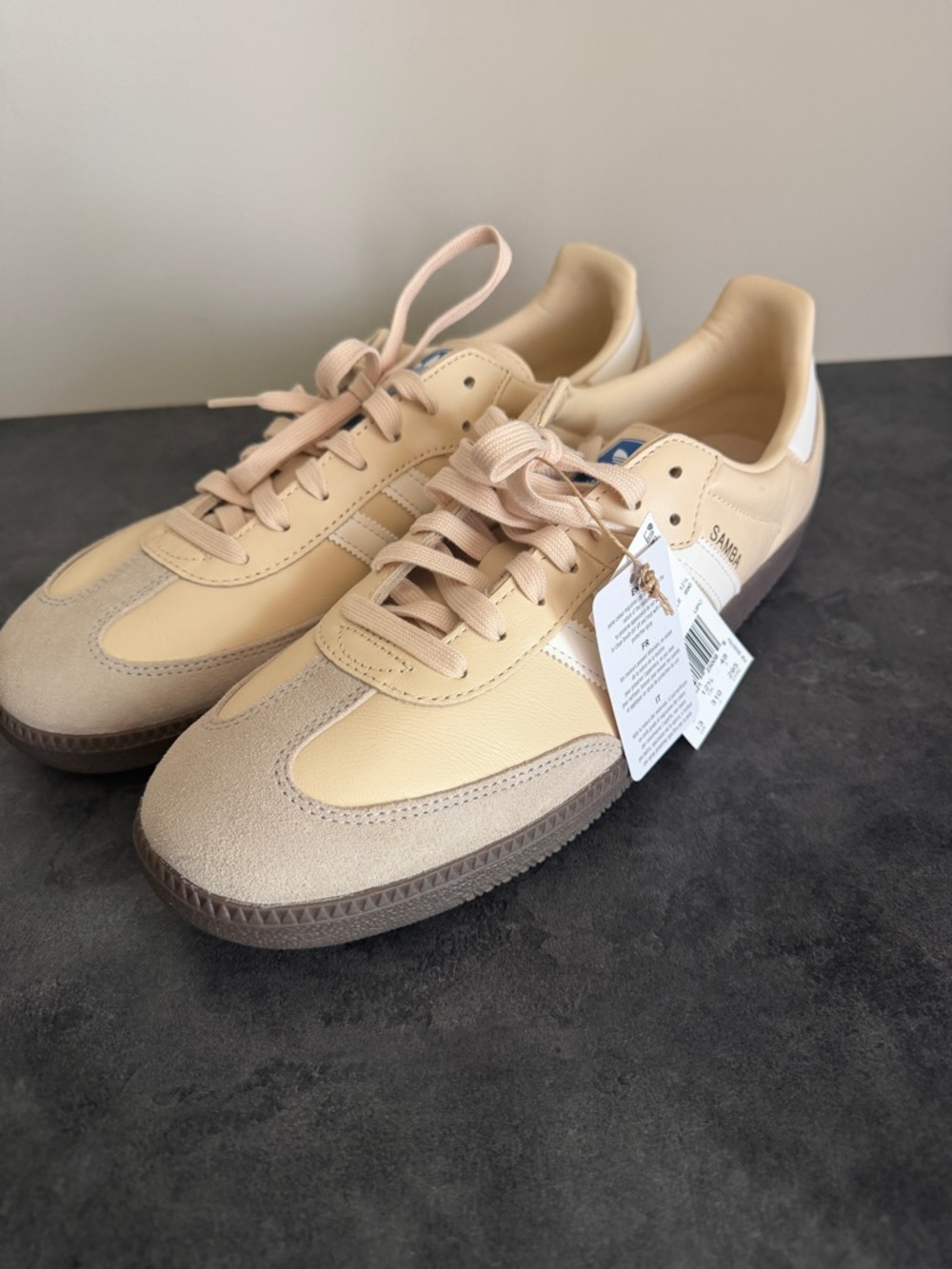adidas Samba in Beige and Cream